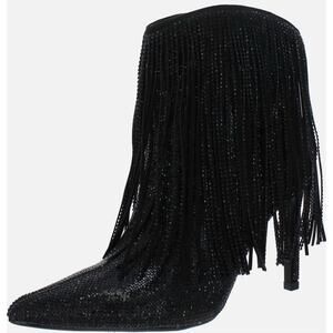 INC Boots‎ Size 8.5 Black Western Ankle Booties Pointed Toe Evening Shoes NEW